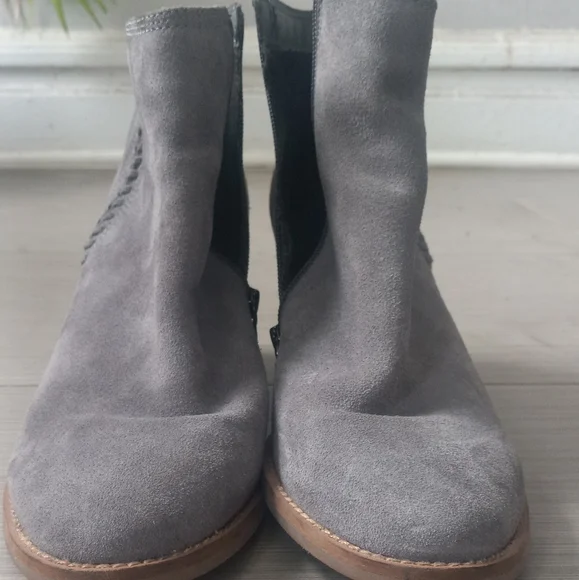 Blondo Shoes Blondo Nina Waterproof Booties Gray Suede Womans